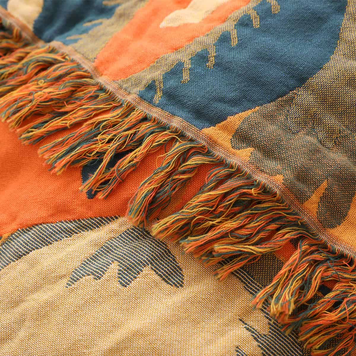 Manta de cama boho Hopstar - 100% algodón impreso - Imagen 7