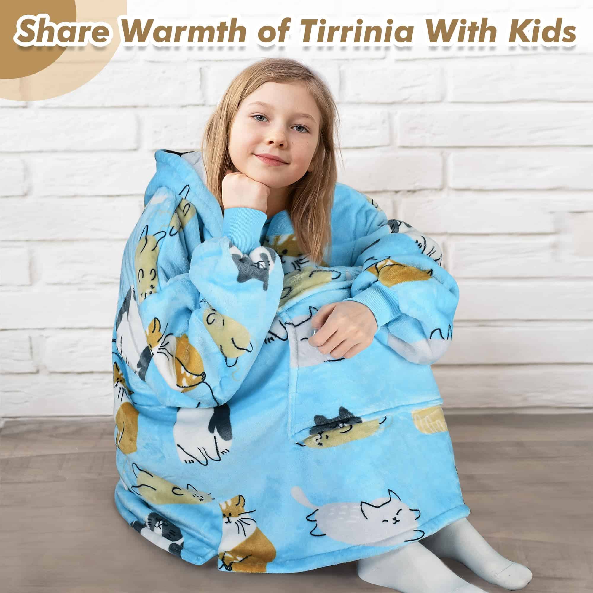 Manta con Capucha Tirrinia para Niños, Manta Portátil de - Imagen 5