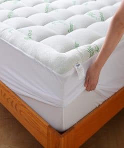 Topper de colchón completo de viscosa derivada de bambú con