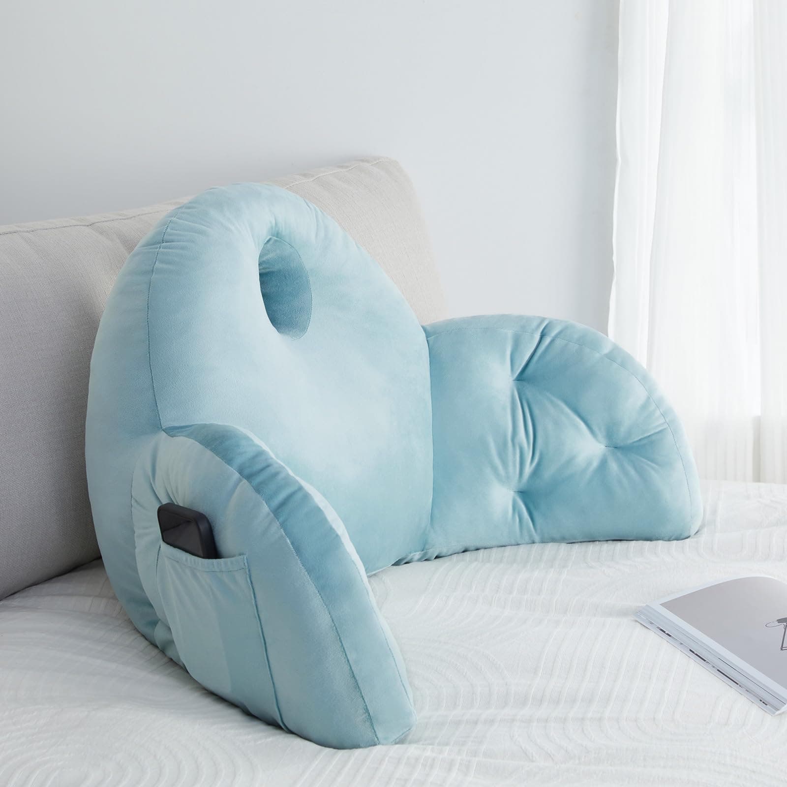 Almohada de Lectura Anfutek para Adultos con Almacenamiento