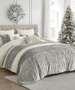 Juego de Edredón de Terciopelo de Seda Falsa Tamaño King -