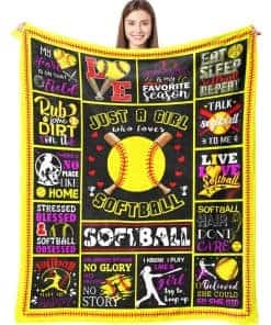 Manta de Softball CieCeaCia - Regalos para Niñas y Equipos,