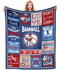 Manta de béisbol CieCeaCia - Regalos para niños y fans del