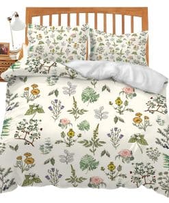Juego de Ropa de Cama Floral Tema de Flores Silvestres Set