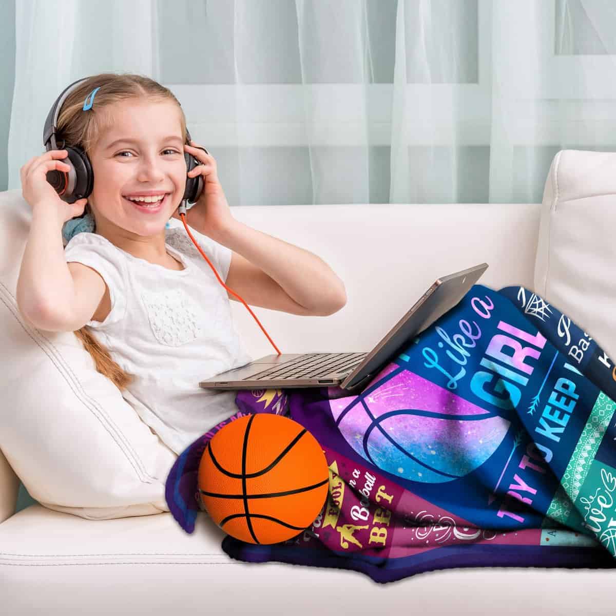 Manta de regalo de baloncesto para niñas suave ligera de - Imagen 6