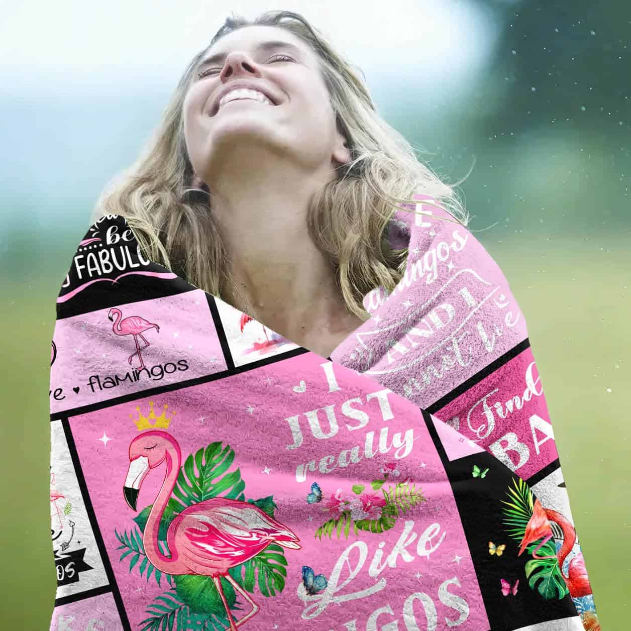 Mantas de Regalo Flamenco: Manta de Tiro Flamenco Rosada, - Imagen 5