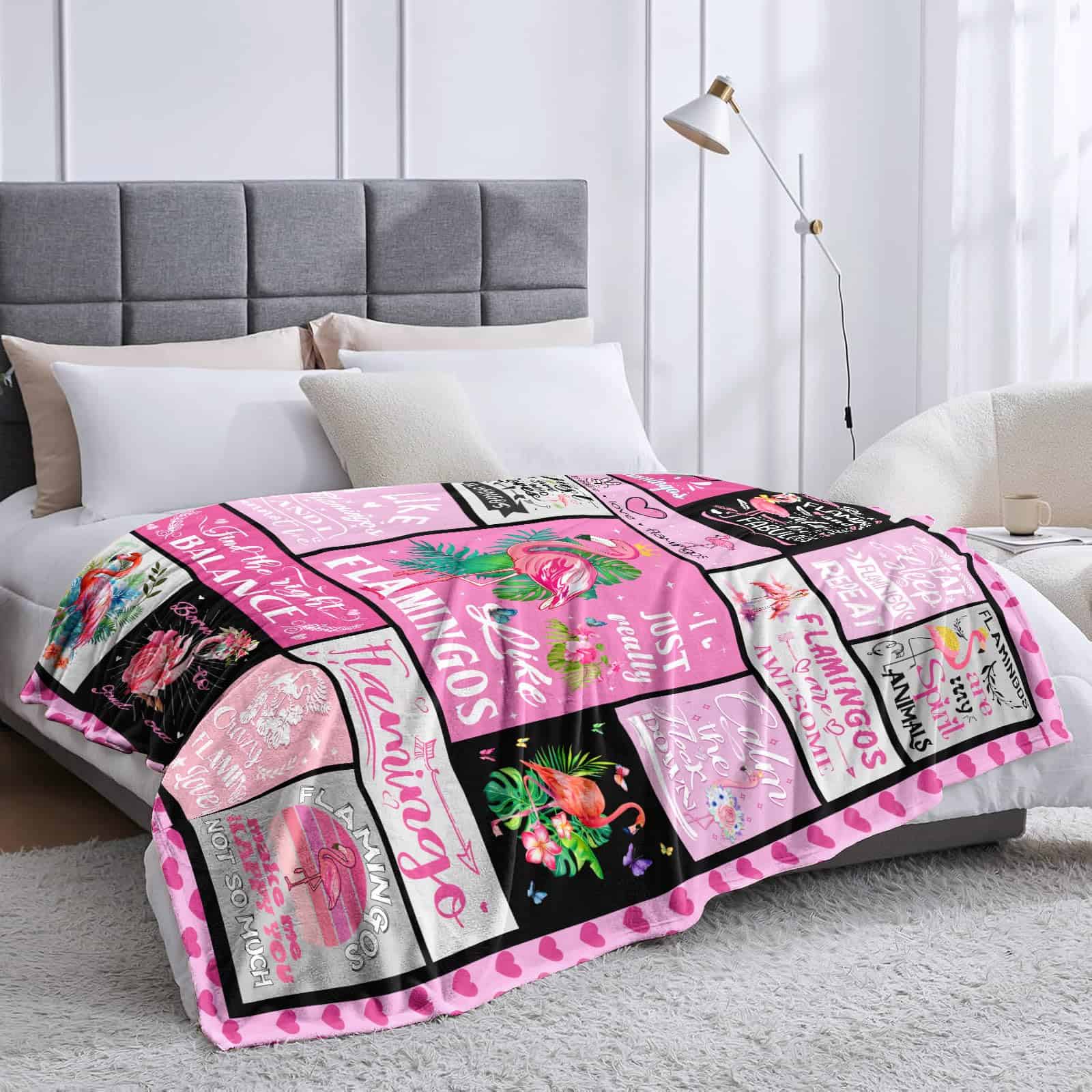 Mantas de Regalo Flamenco: Manta de Tiro Flamenco Rosada, - Imagen 7