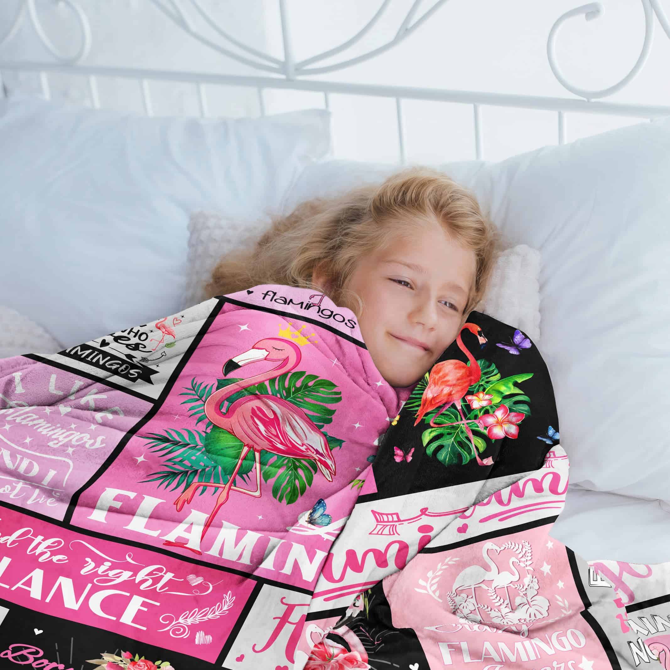 Mantas de Regalo Flamenco: Manta de Tiro Flamenco Rosada, - Imagen 4