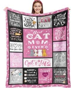 Manta de Gato para Mamá Regalos para Mujeres Niñas Suave