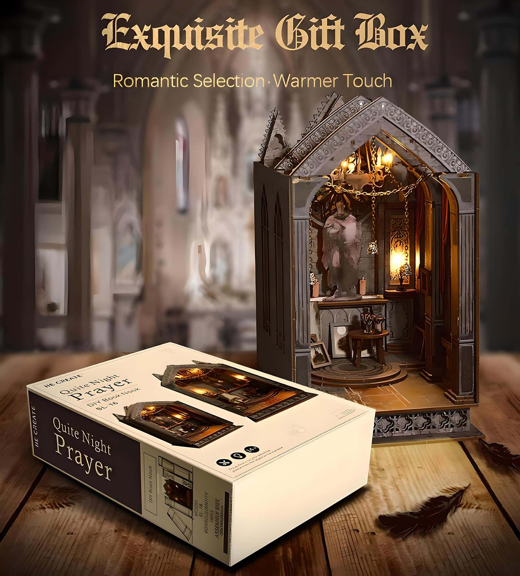 MUSEGDN Kit de Mini Libro en Miniatura con Luces LED, - Imagen 7