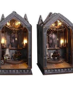 MUSEGDN Kit de Mini Libro en Miniatura con Luces LED,