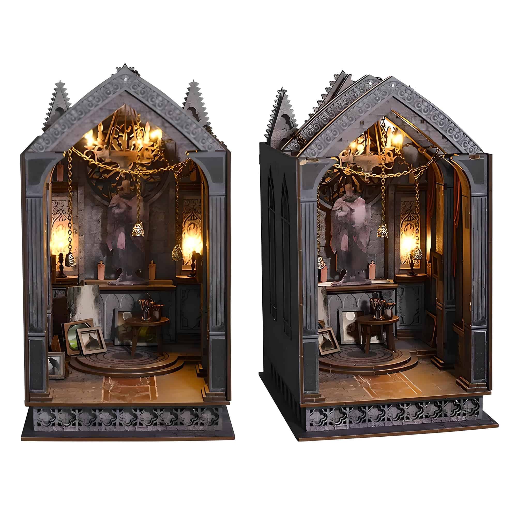 MUSEGDN Kit de Mini Libro en Miniatura con Luces LED,