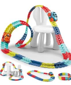 Set de Pista de Autos de Carreras de 184 Piezas, Juguetes