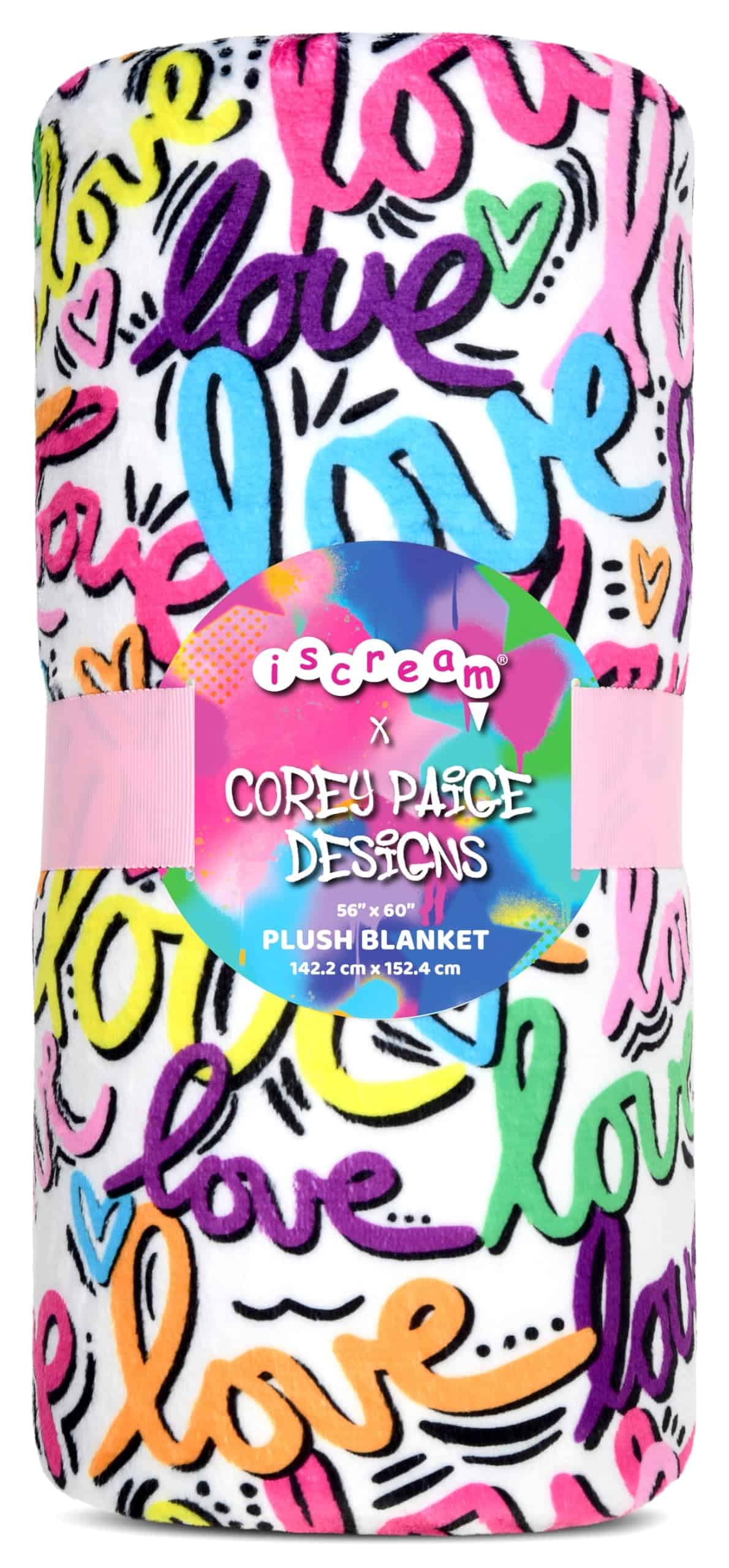 Manta de felpa de 56" x 60" iscream + Corey Paige Designs
