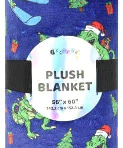 Manta de felpa premium de 56" x 60" estampada con lana