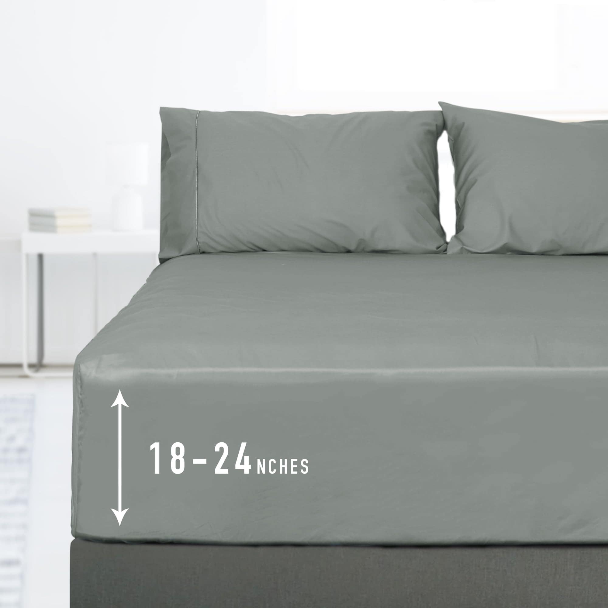Juego de sábanas California King con bolsillos extra
