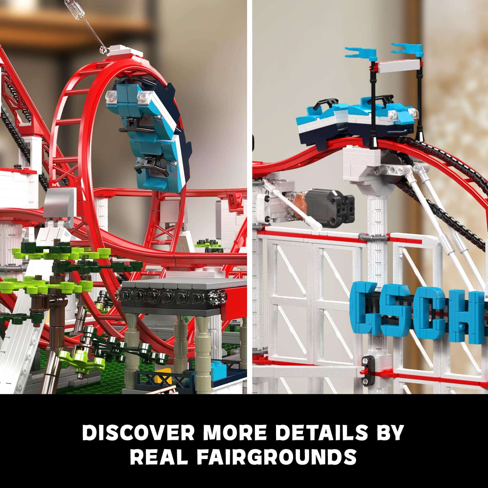 Set de Construcción de Montaña Rusa Mould King, Gran Parque - Imagen 5