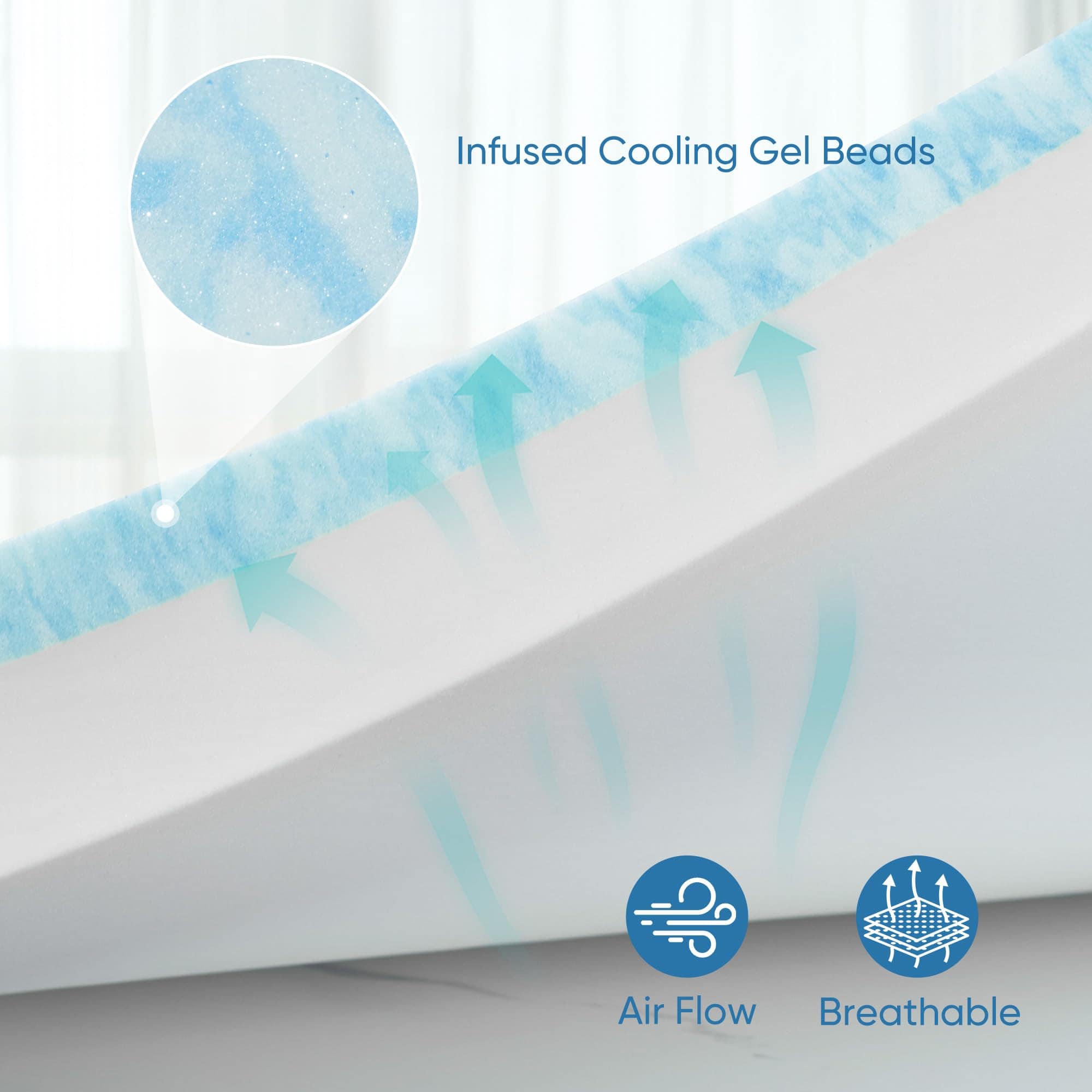 Colchoneta de 4 Pulgadas para Colchón Twin XL, Colchoneta - Imagen 6