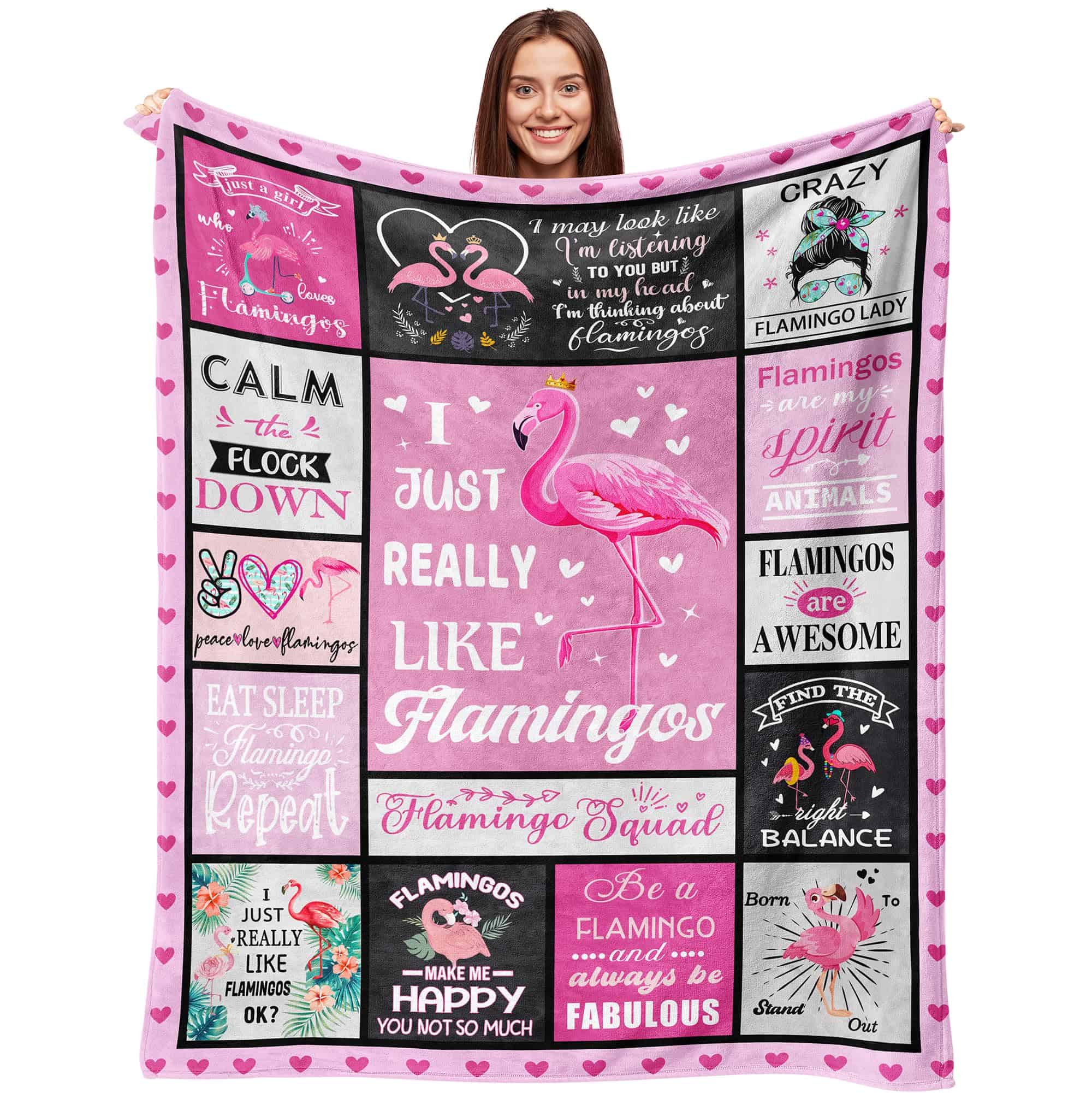 Mantas de regalo de flamencos para mujeres y niñas - Manta
