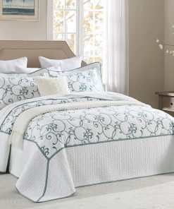 Colcha de cama extragrande queen size 120"x102" - 100%