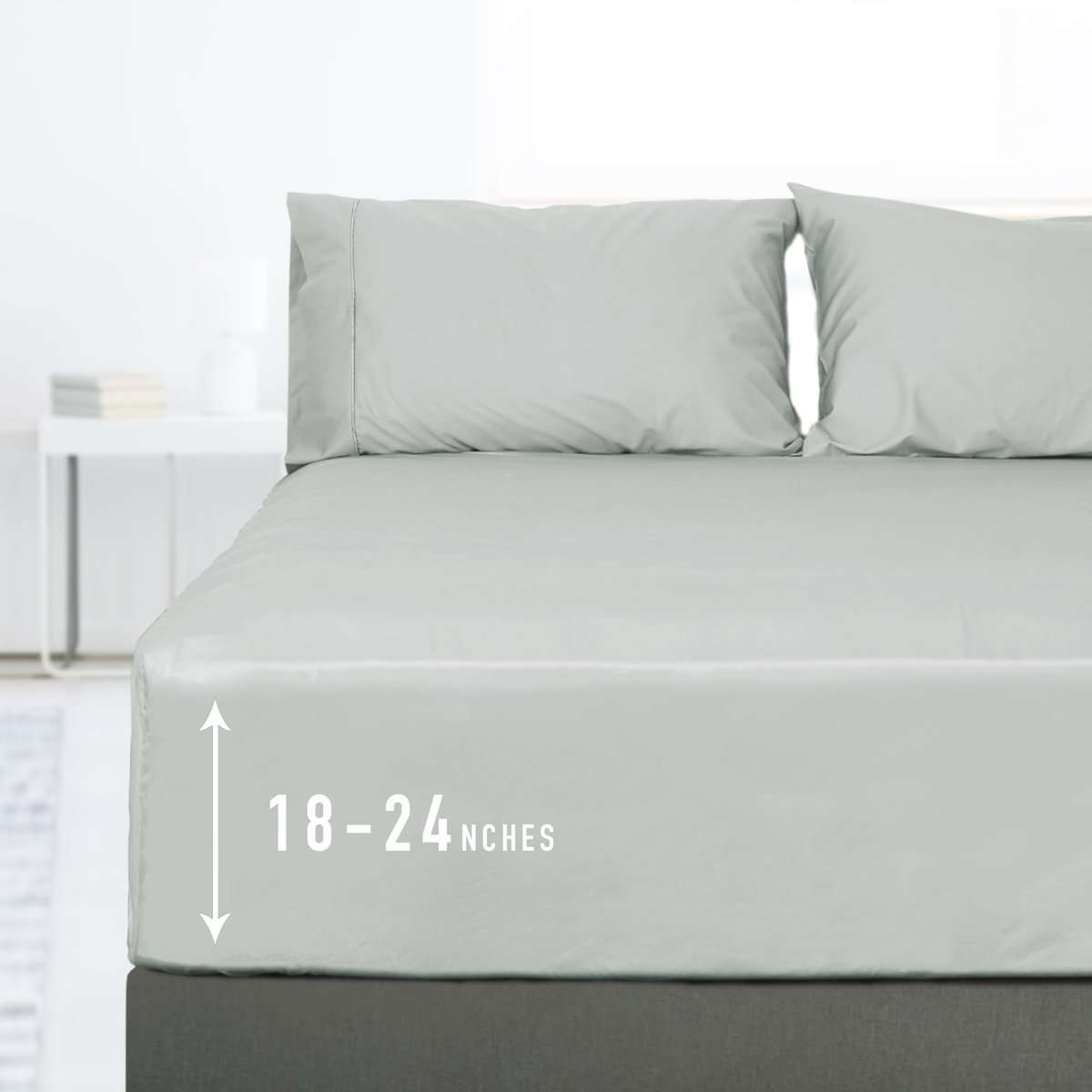 Juego de sábanas King extra profundo de girasol que se