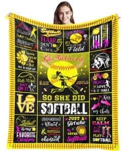 Manta de Softball, Regalos de Softball para Niñas,