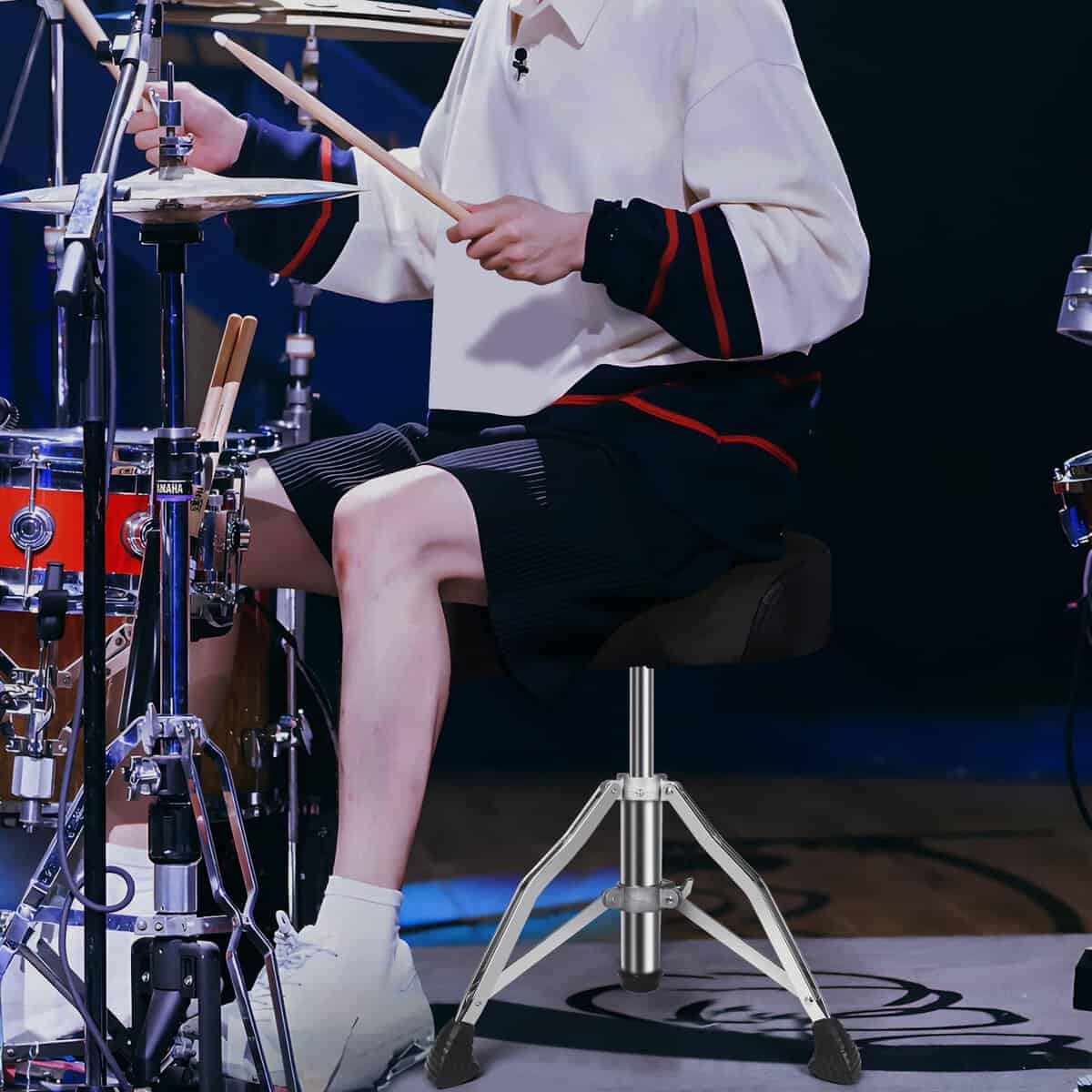 AKOLT Taburete de Batería, Asiento de Batería -Gris - Imagen 7