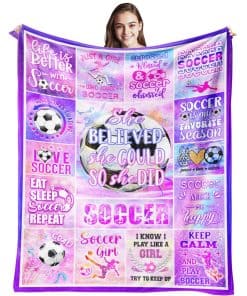 Manta de fútbol para niñas Regalos de fútbol Accesorios de