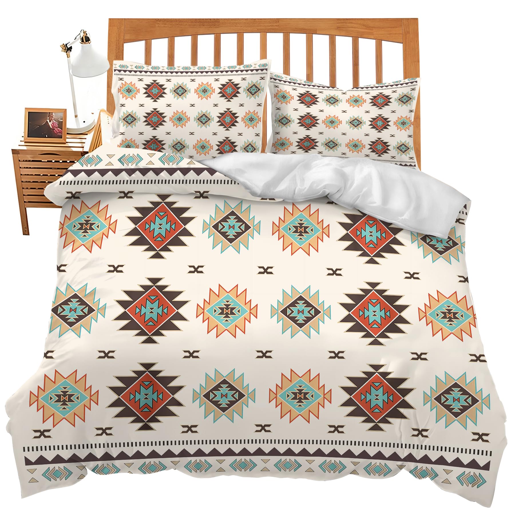 UIAMT Juego de Ropa de Cama Bohemia para Cama Individual,