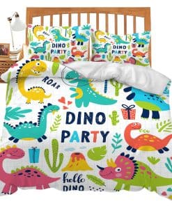 Juego de Edredón de Dinosaurio Lindo - Tamaño Individual,