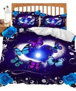 UIAMT Juego de Ropa de Cama con Mariposas para Cama Twin