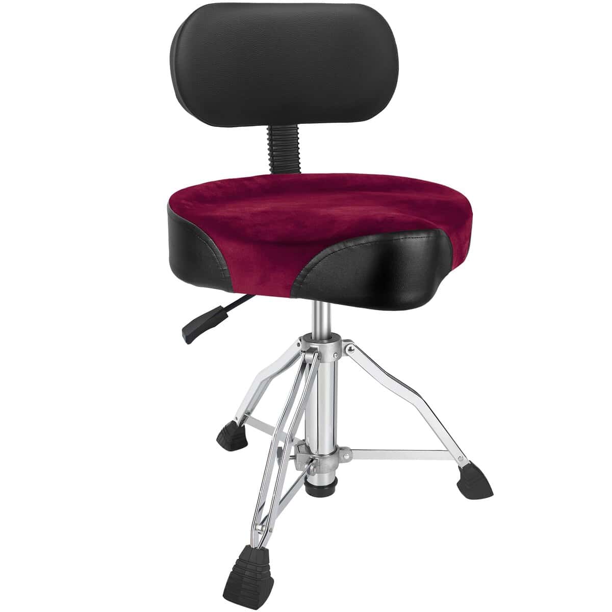 AKOLT Sillón de batería con respaldo, -Rojo Oscuro Con Respa