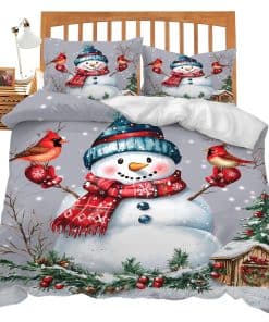 Juego de Cama de Muñeco de Nieve Tamaño Twin Queen King