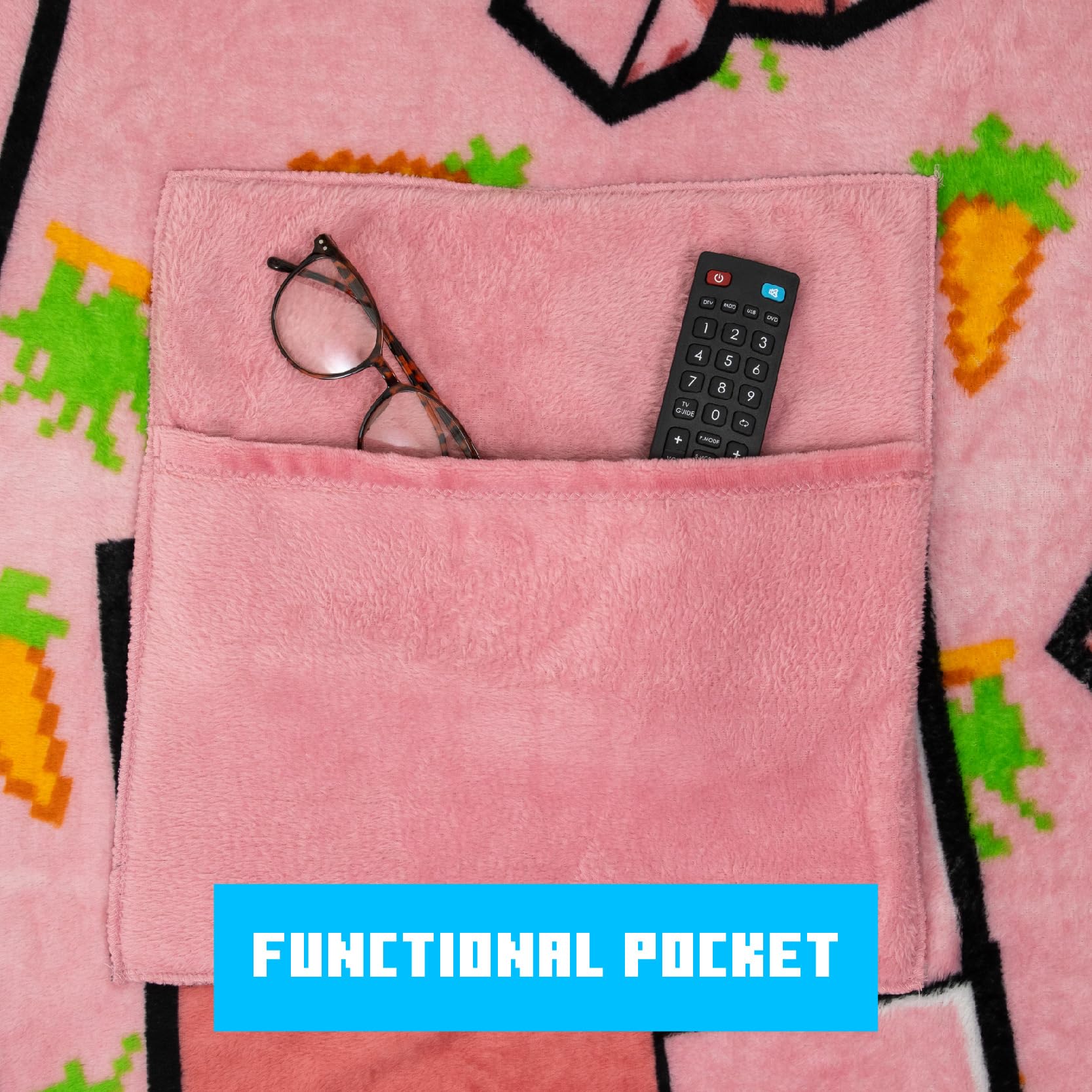 Almohada Manta 2 en 1 de Minecraft Pig - Oficialmente - Imagen 5