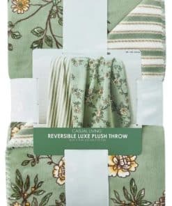 Manta Reversible de Lujo para el Hogar, Diseño Floral y