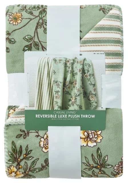 Manta Reversible de Lujo para el Hogar, Diseño Floral y