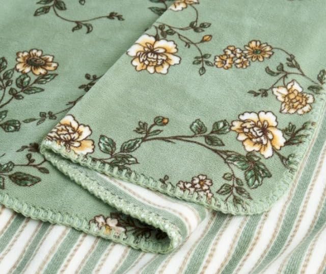 Manta Reversible de Lujo para el Hogar, Diseño Floral y - Imagen 4