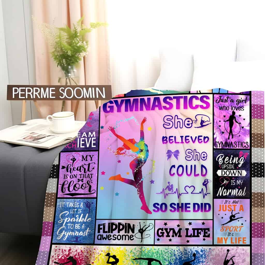 Manta de Tiro de Gimnasia Plush Fleece Suave Ligera Manta - Imagen 6