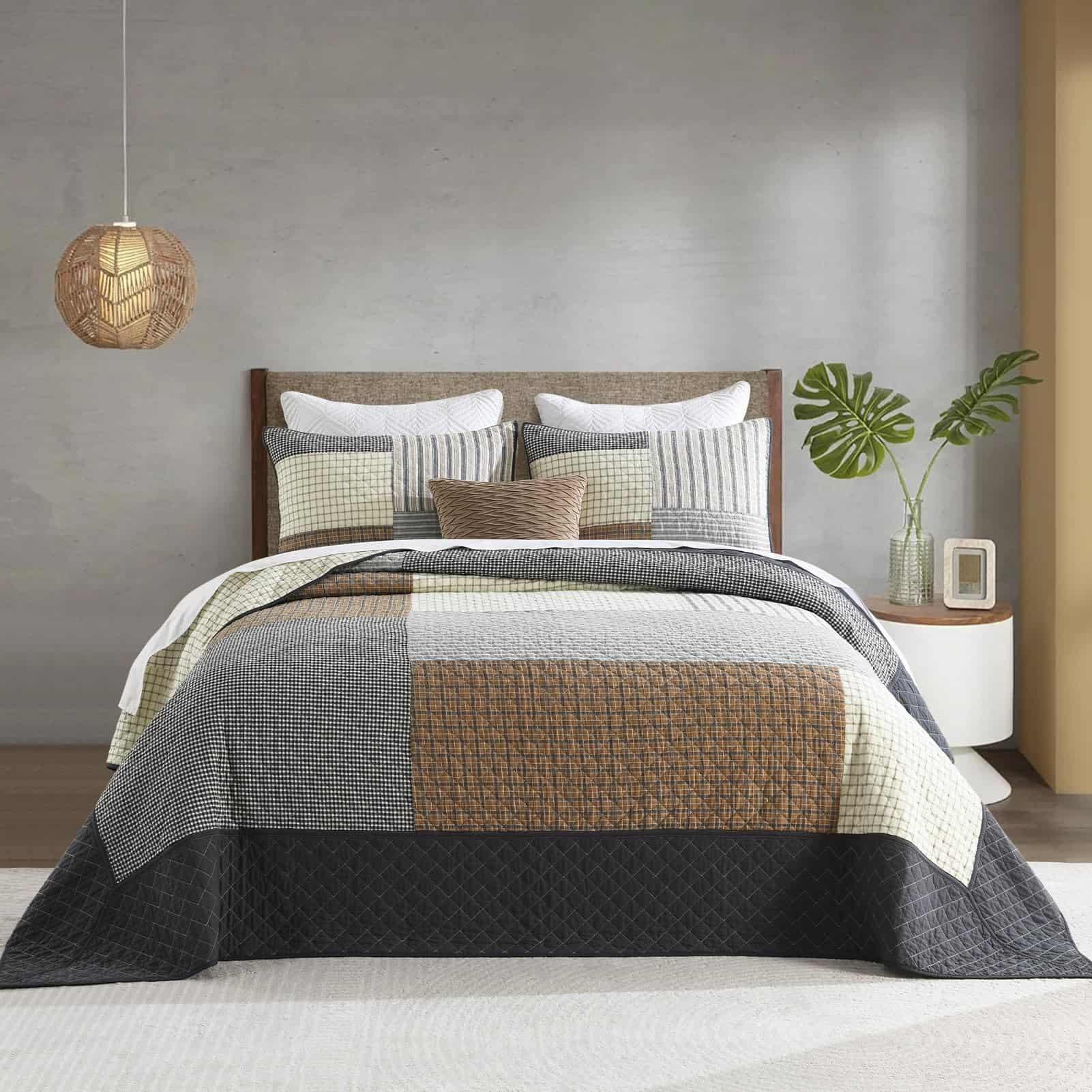 Juego de colcha 100% algodón tamaño extra grande 128" W