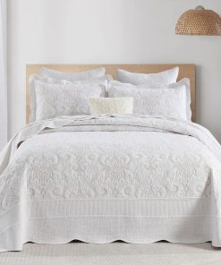 Colcha SahSahCasa 100% algodón 120"x102", Colcha de cama