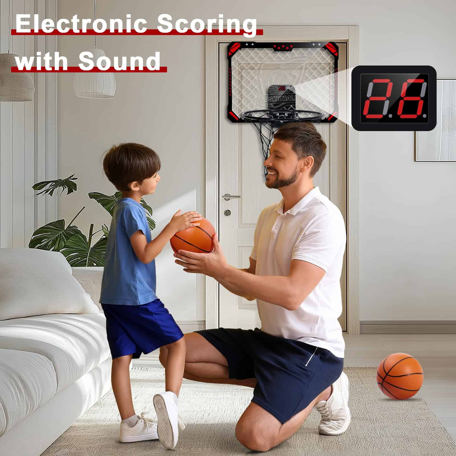 Aro de Baloncesto Interior para Niños Cecnamt, Canasta de - Imagen 4