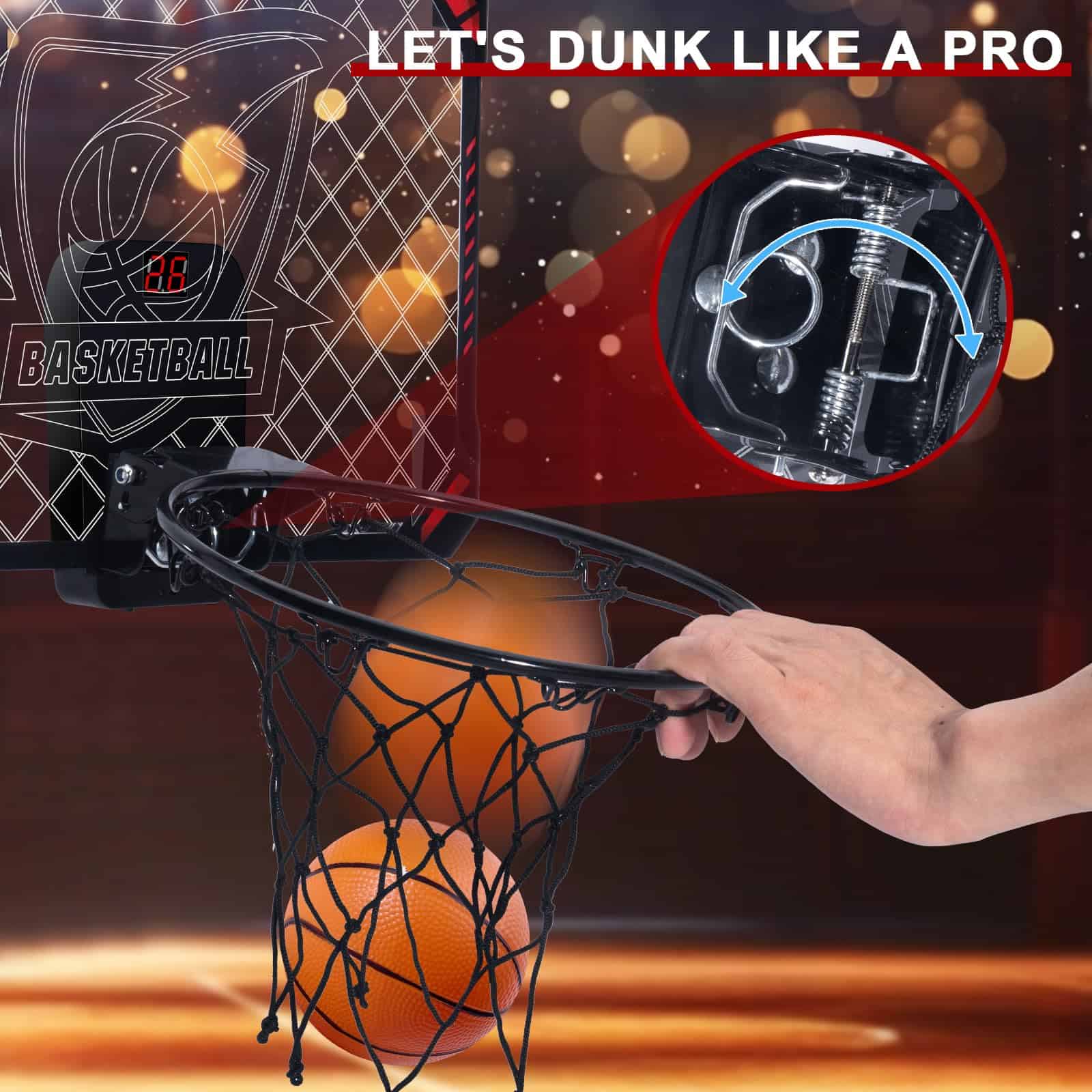 Aro de Baloncesto Interior para Niños Cecnamt, Canasta de - Imagen 5