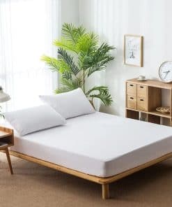 Protector de colchón 100% algodón orgánico -Blanco