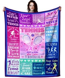 Manta de lanzamiento de tenis de felpa suave y ligera de