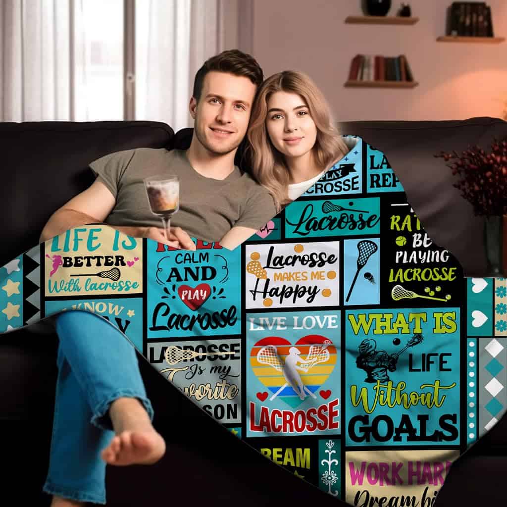 Manta de Lacrosse Ultra Suave en Franela para Adultos Niñas - Imagen 4