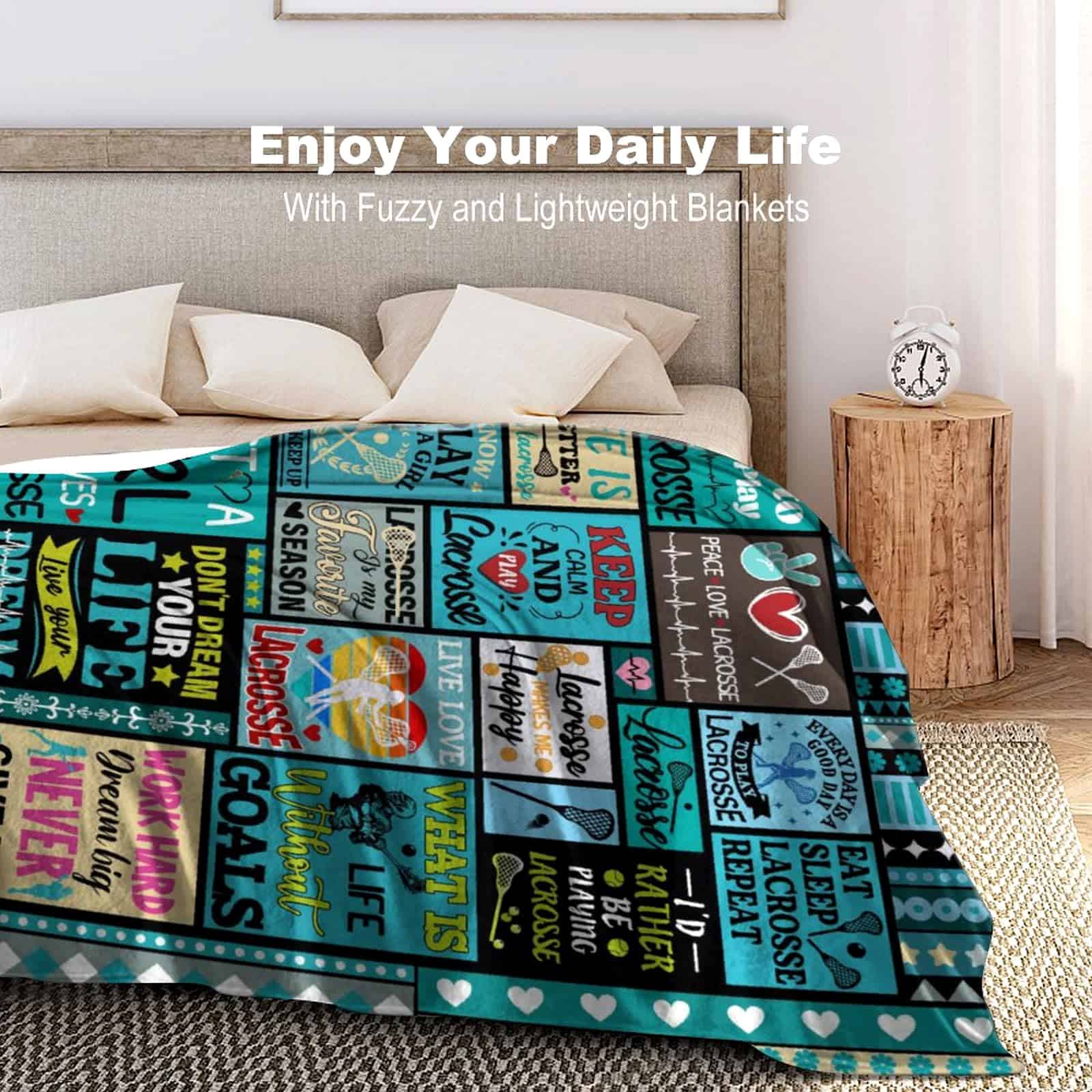 Manta de Lacrosse Ultra Suave en Franela para Adultos Niñas - Imagen 6