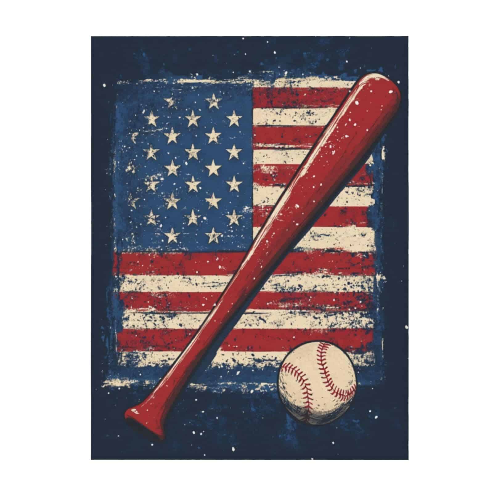 Manta de Banderas de Béisbol Americano Suave y Acogedora