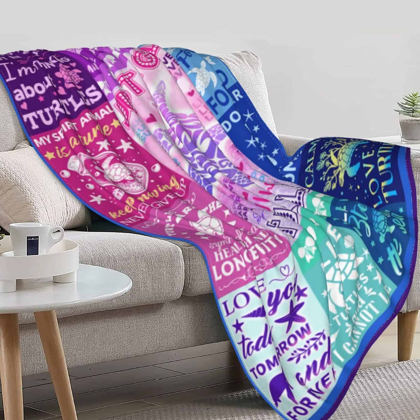 Manta de Tortuga Regalos de Tortuga para Mujeres Amantes de - Imagen 6