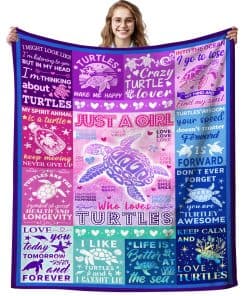 Manta de Tortuga Regalos de Tortuga para Mujeres Amantes de