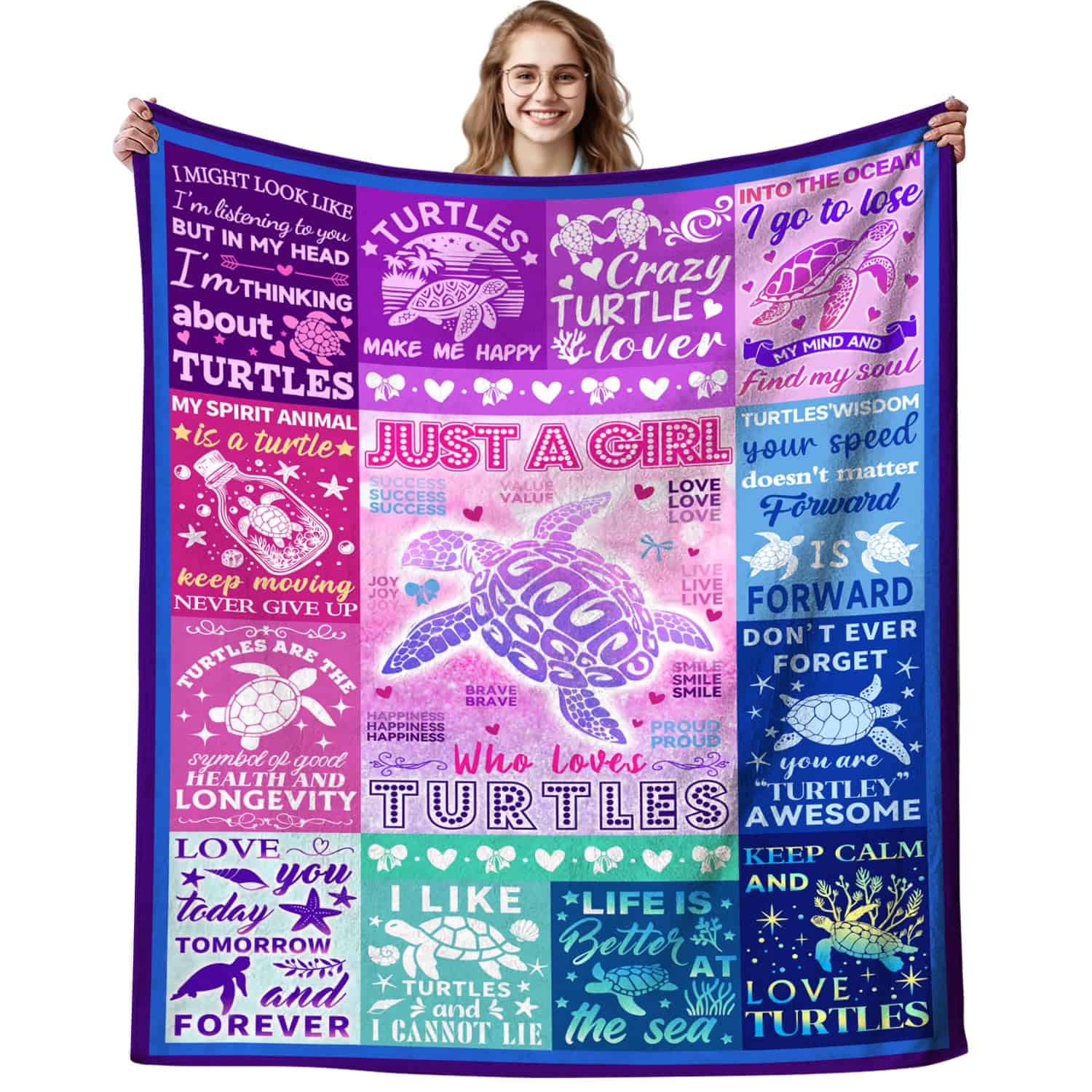 Manta de Tortuga Regalos de Tortuga para Mujeres Amantes de